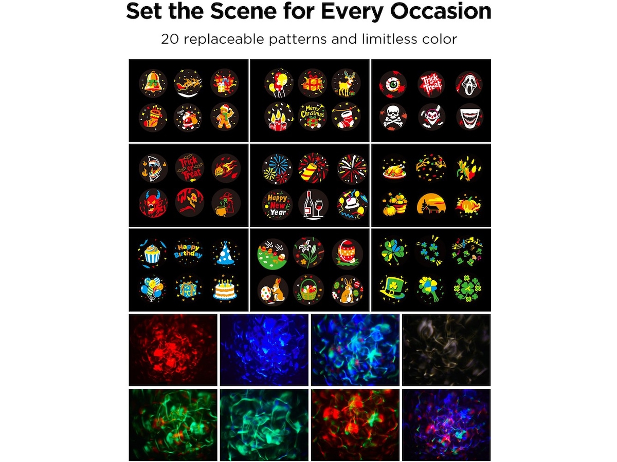 Govee utendørs dekorasjonsprojektorlys Led strips & underholdning