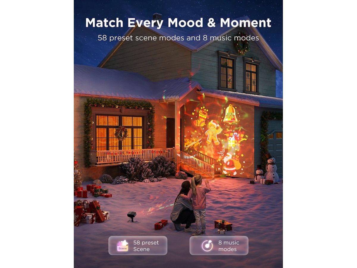 Govee utendørs dekorasjonsprojektorlys Led strips & underholdning