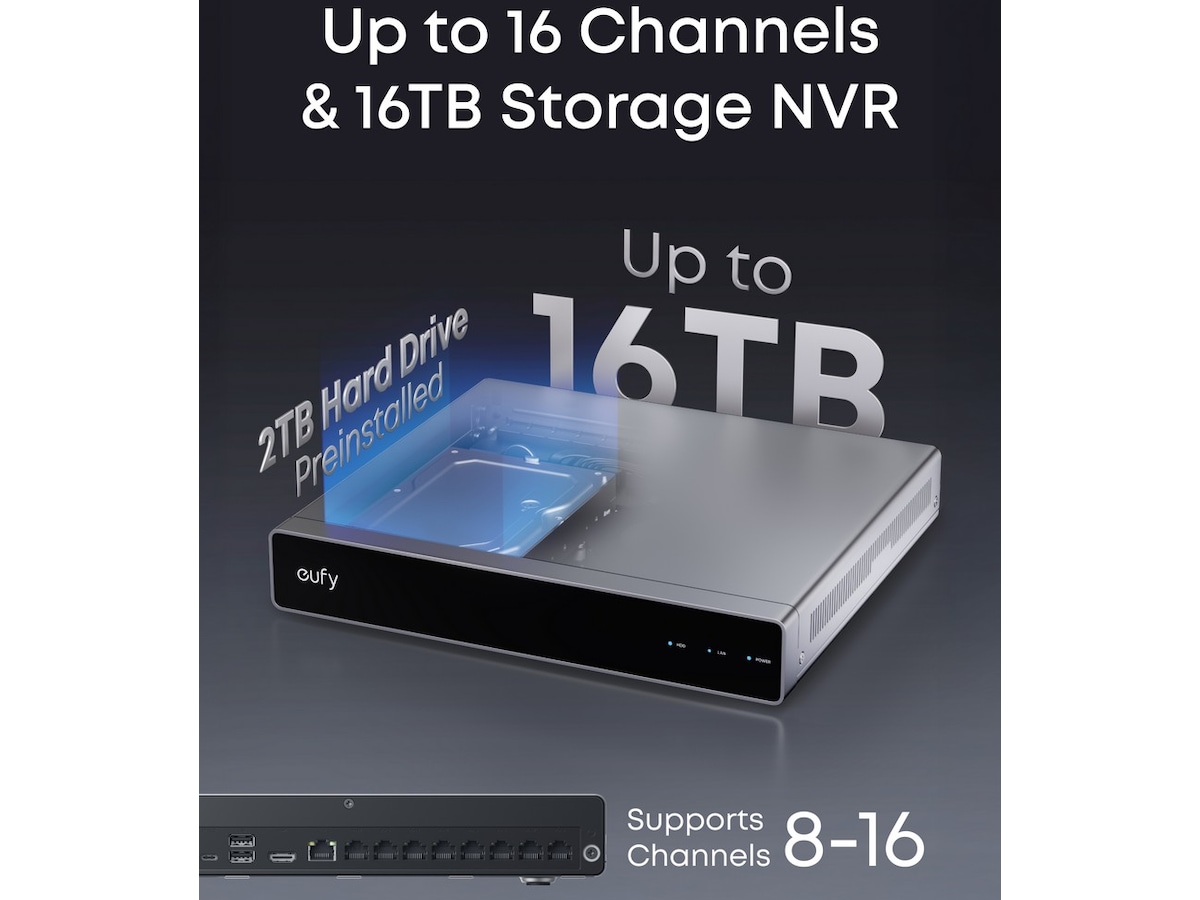 Eufy NVR Security System S4 overvåkningskamera (4 kameraer) Overvåkningskameraer