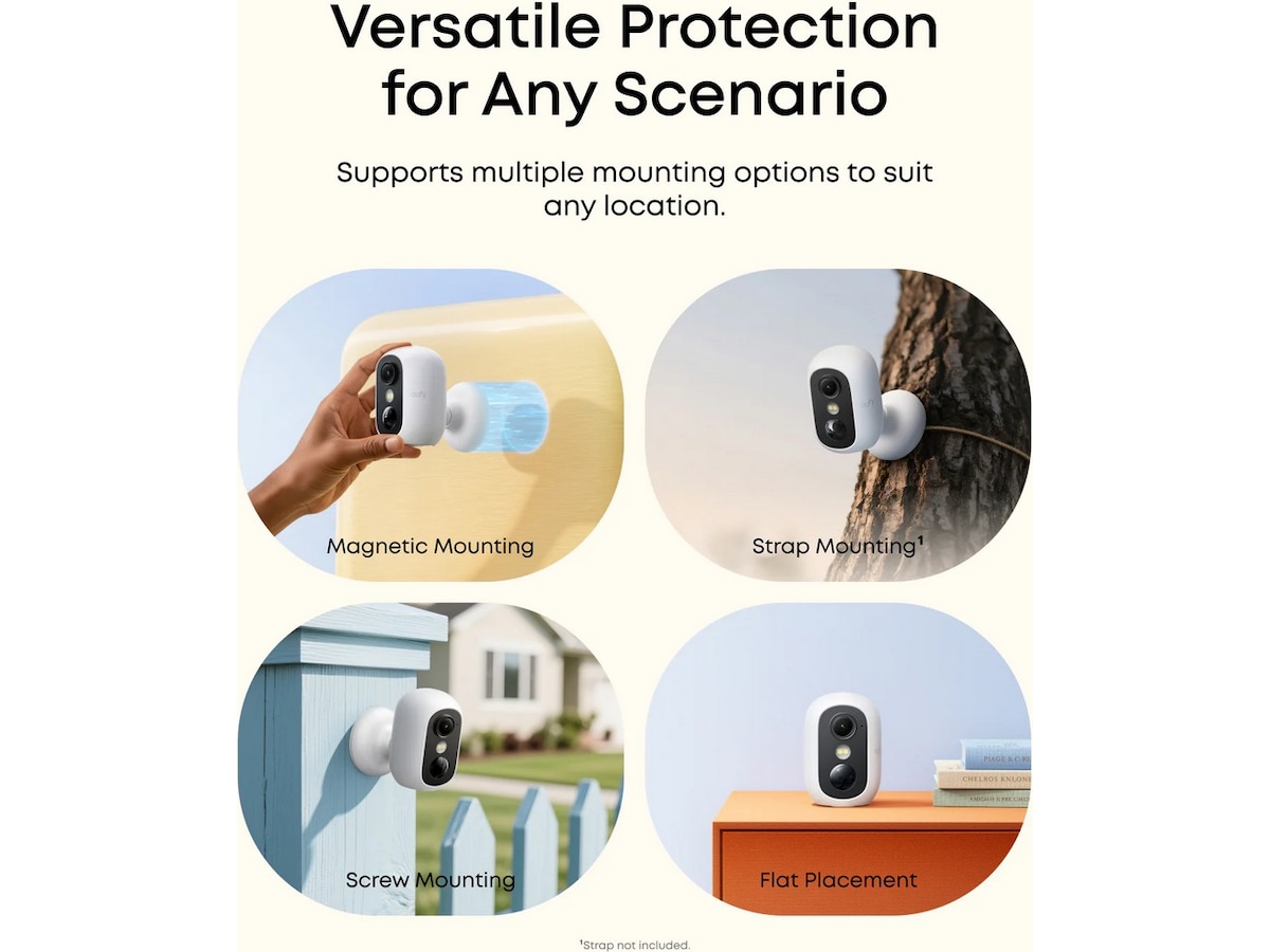 Eufy eufyCam C35 overvåkningskamera (hvit) Overvåkningskameraer