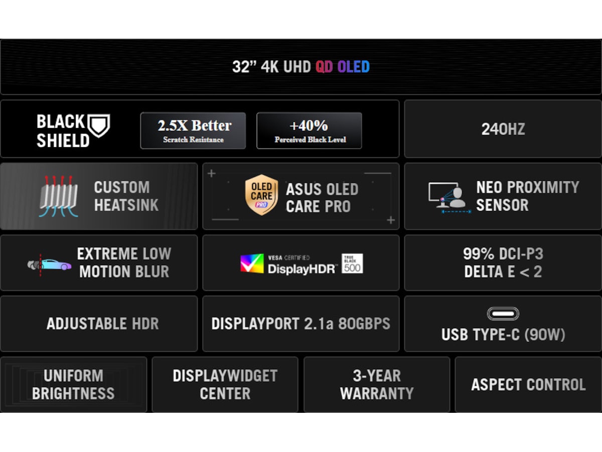 ASUS 32" 4K gamingskjerm ROG Swift PG32UCDM3 Gamingskjermer