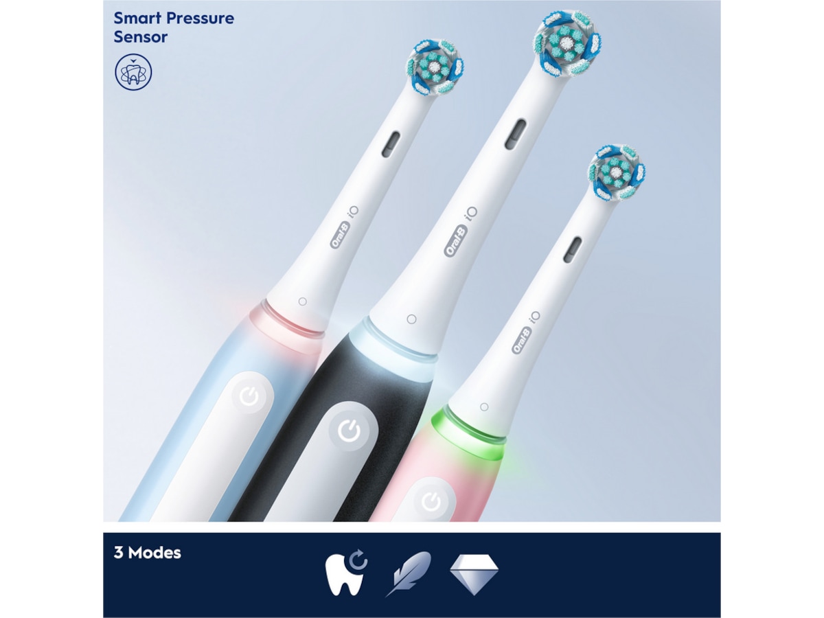 Oral-B iO 3 Elektriske Tannbørster 2 stk (sort & blå) Elektriske tannbørster