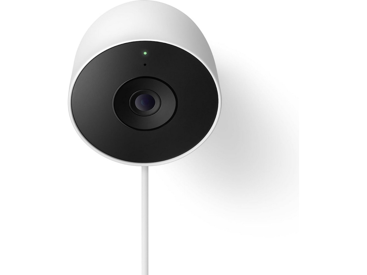 Google Nest Cam utendørs 2. gen (med ledning, hvit) Overvåkningskameraer