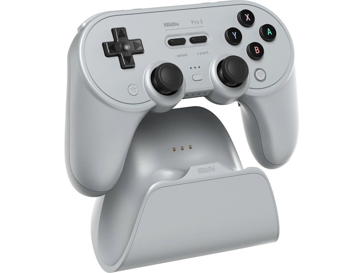 8bitdo PRO 3 BT kontroller (grå) Tilbehør til spillkonsoller