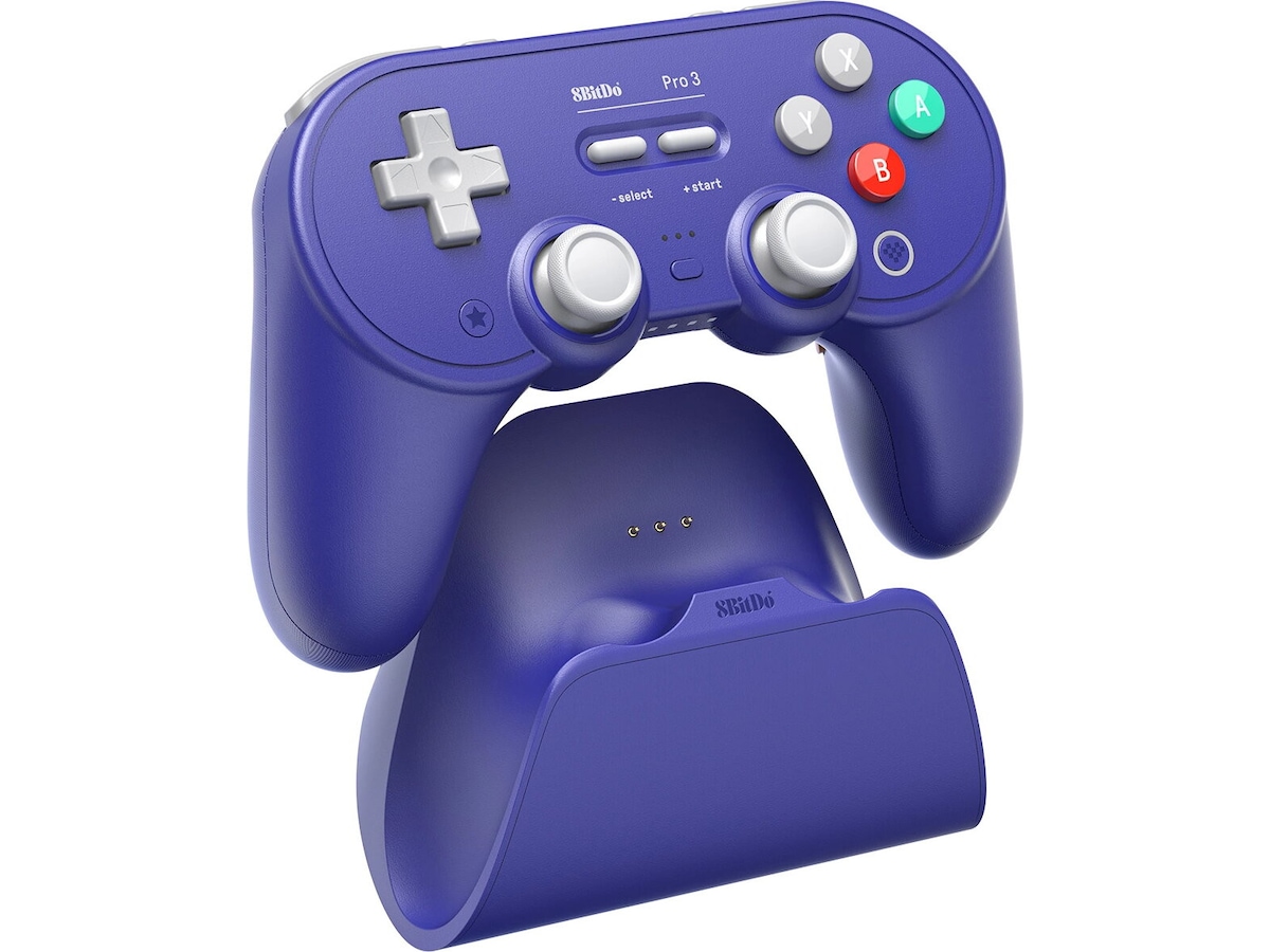 8bitdo PRO 3 BT gamepad (lilla) Tilbehør til spillkonsoller