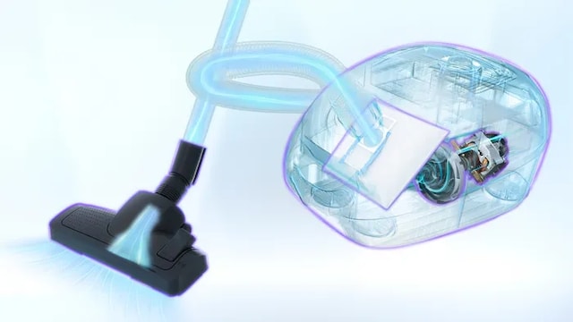 99,9% støvoppsamling med kraften til en orkan 99,9% støvoppsamling med kraften til en orkan