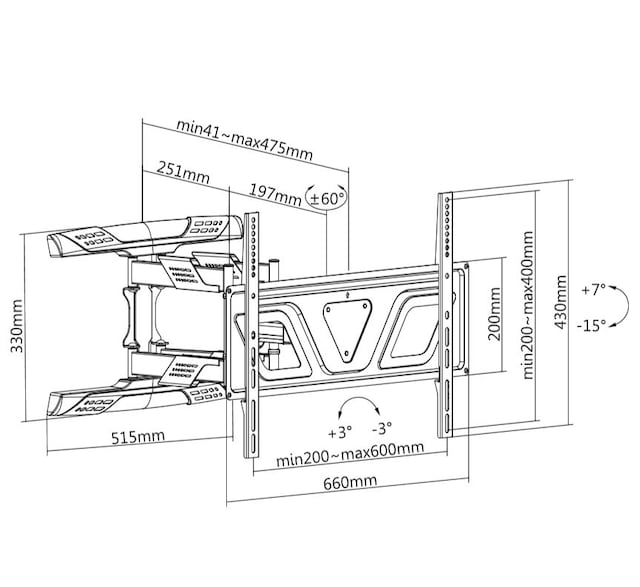 Strektegning med mål Strektegning med mål