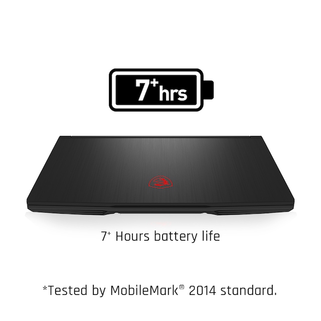 MSI GF65 tynn 15,6" FHD 120 Hz Batteritimer