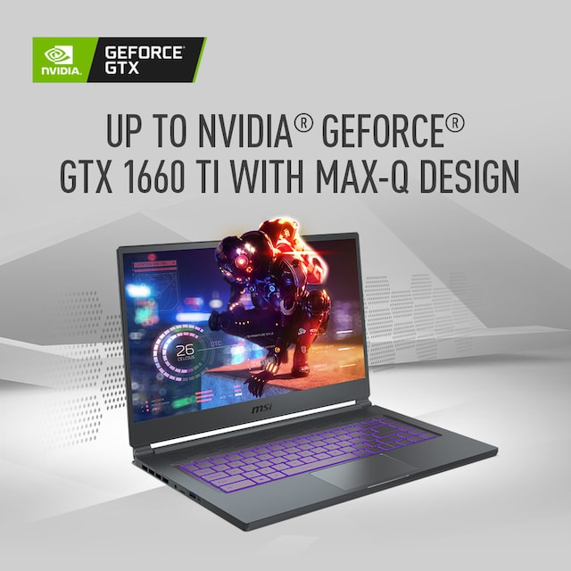 MSI Stealth 15M 15,6" FHD GeForce GTX 1660