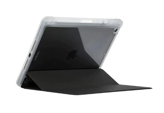 Det strukturerte frontdekselet fungerer som et stativ Det strukturerte frontdekselet fungerer som et stativ