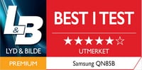 Samsung QN85B er en slank TV med solid ytelse: Her får du et skarpt og kontrastrikt bilde med suveren dybdefølelse!