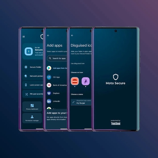Med Moto Secure kan du opprette en hemmelig mappe til de mest sensitive dataene dine.