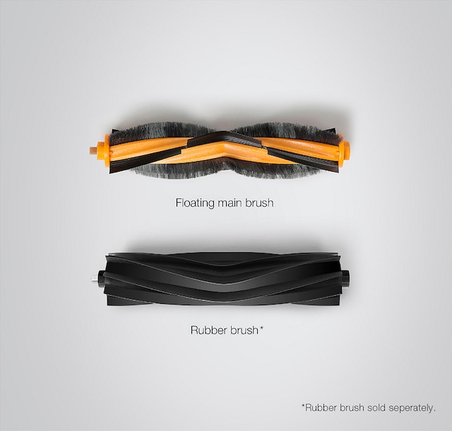 Flytende hovedbørste + gummibørste Flytende hovedbørste + gummibørste