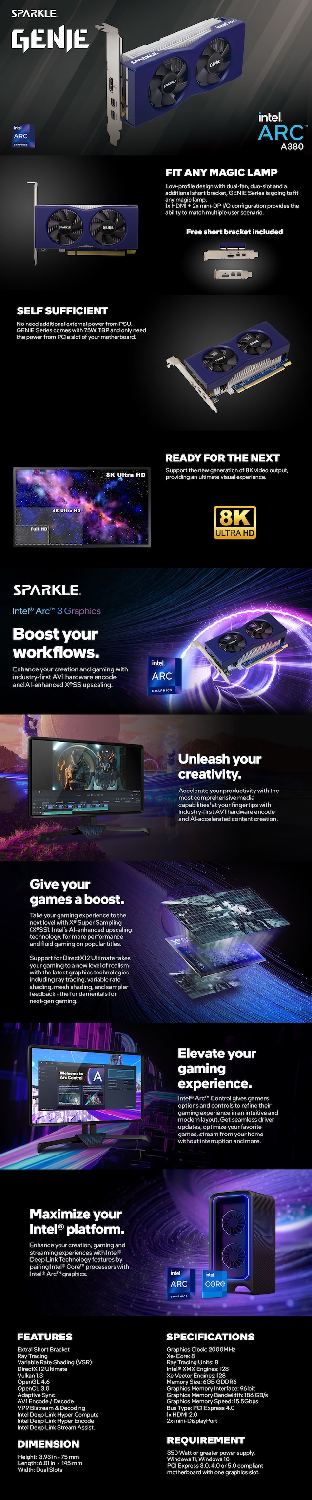 Sparkle Intel Arc A380 Genie