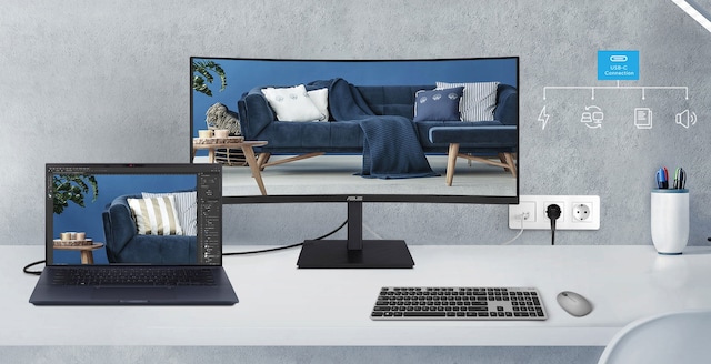 ASUS 34" buet skjerm VA34VCPSN