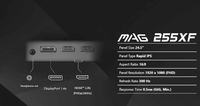 MSI MAG 255XF gaming monitor